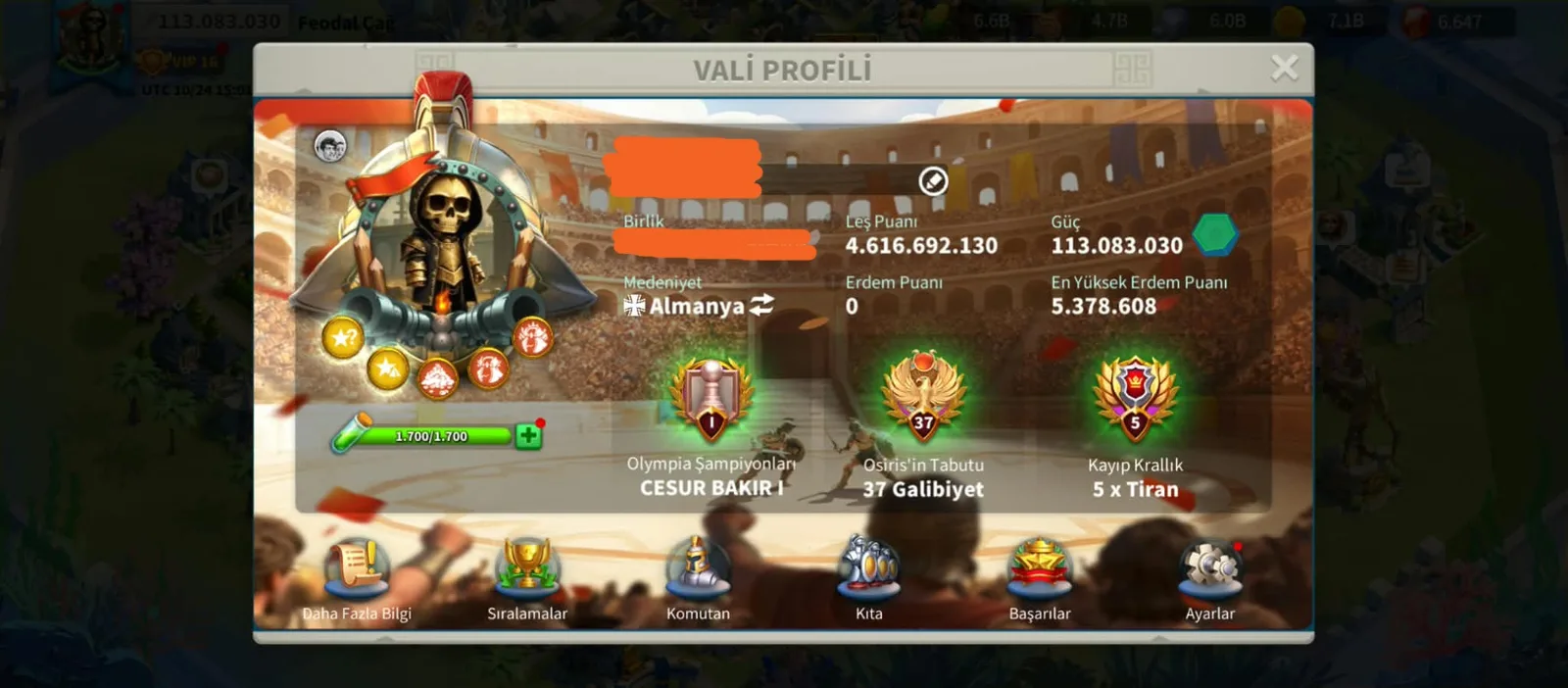 113m vip 16 5 kıta alan