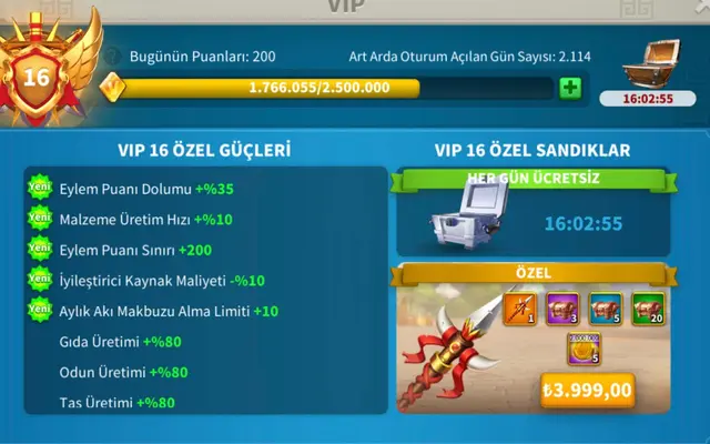 vip 16 süvarisi güzel kelepir hesap