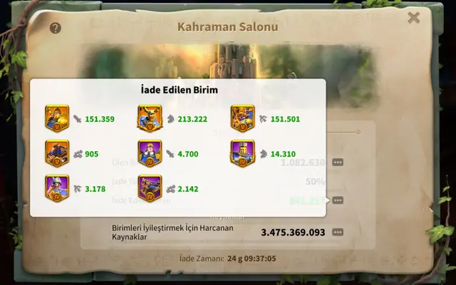 Vip 16 Suvari hesap ilk kıtası V IV karışık full krit. (15 krit 30 efsanevi )